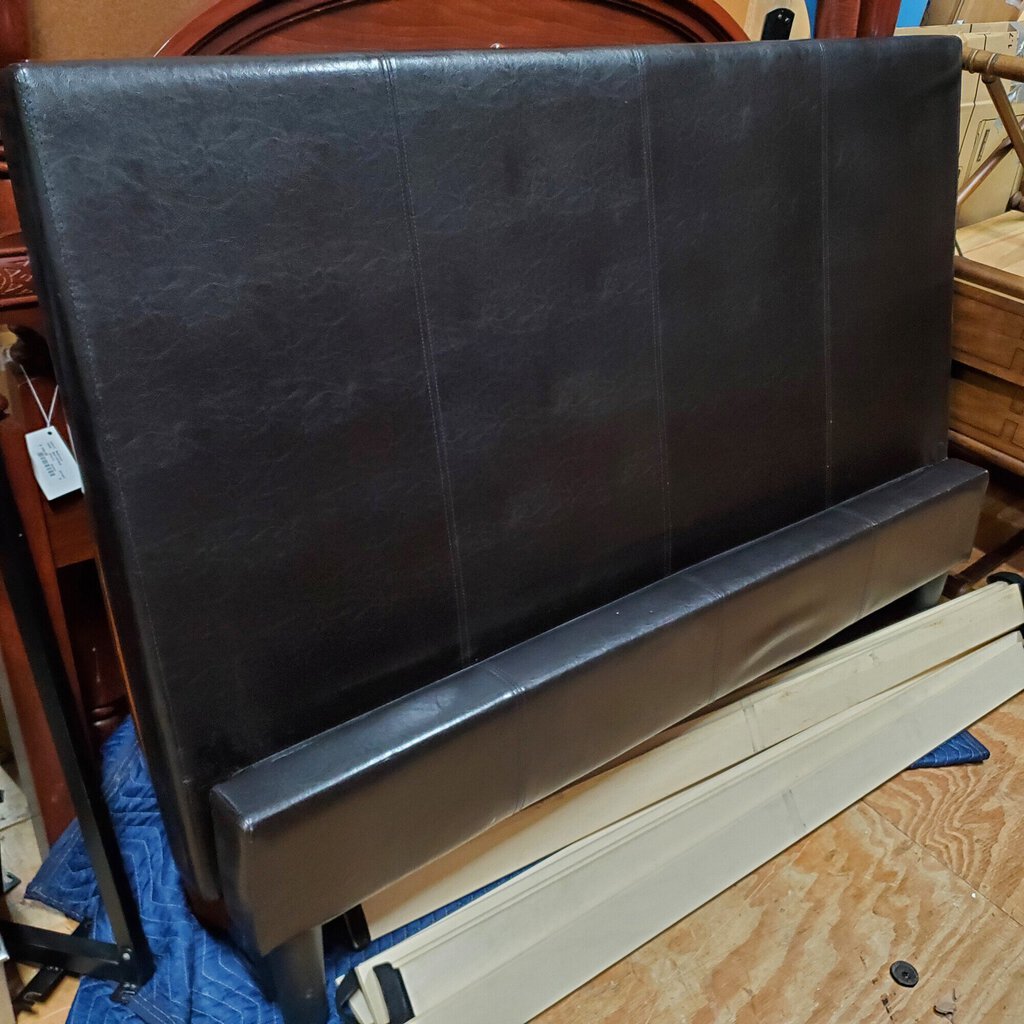 Faux Leather Platform Bed Complete