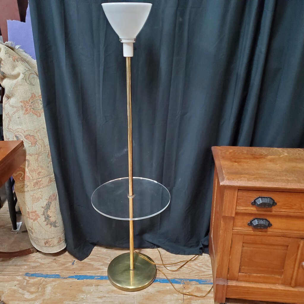 Brass + Glass Lamp Table