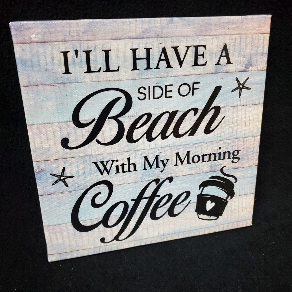 Beach + Coffee Canvas