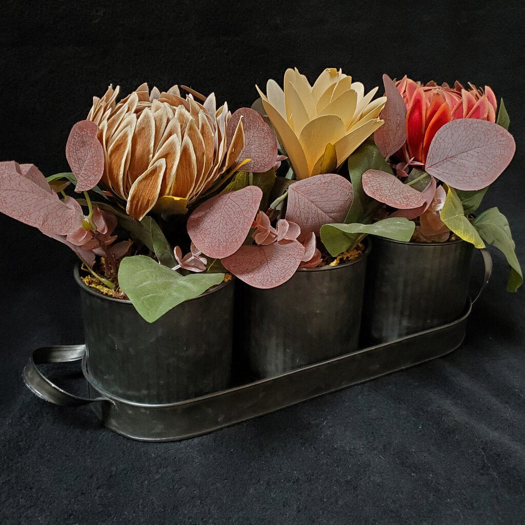 Artificial Flowers On Tray