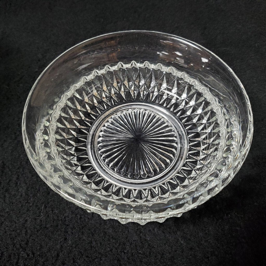Arcoroc Cut Glass Bowl, Clear, Size: 5"