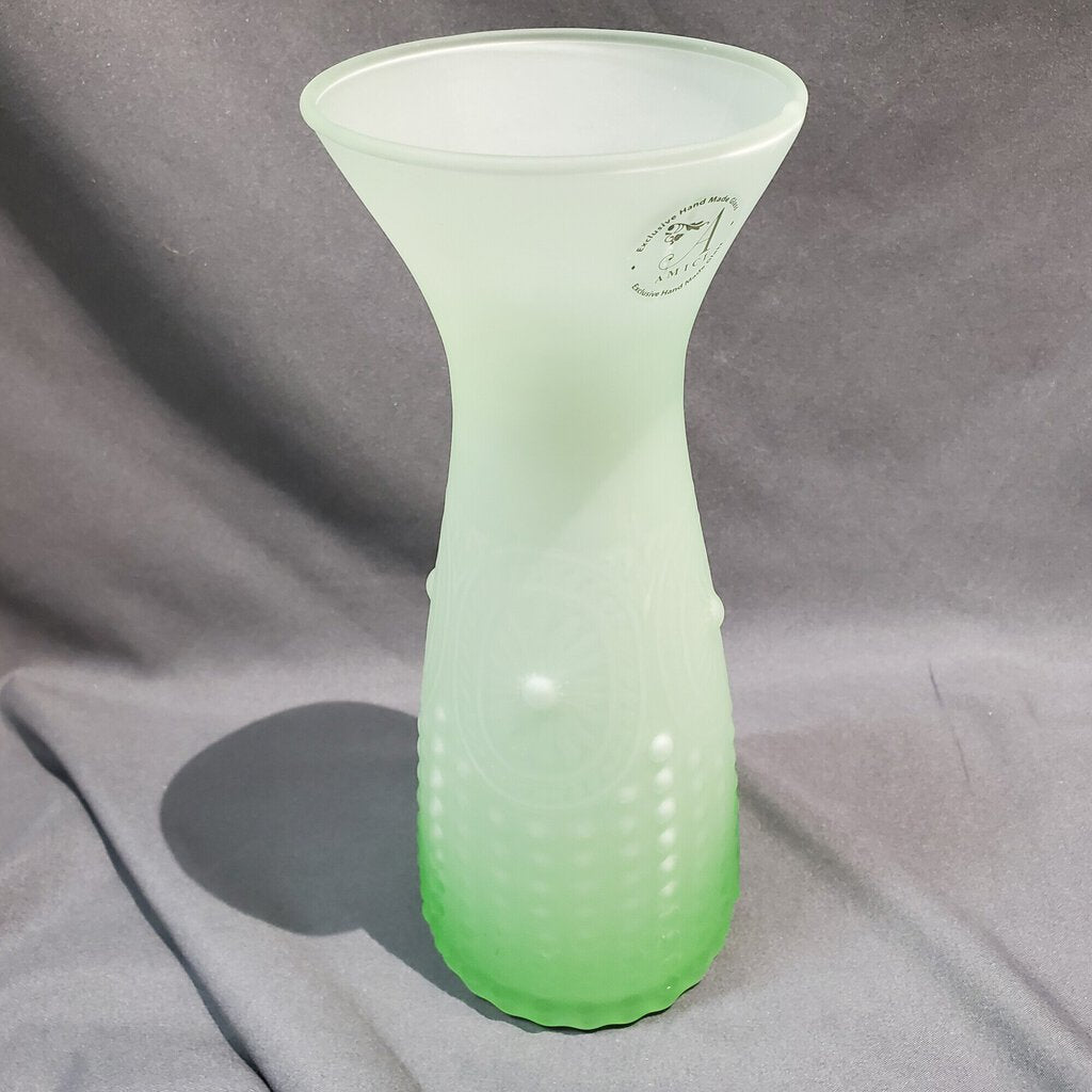 Amici Frosted Vase, Mint, Size: 9"H