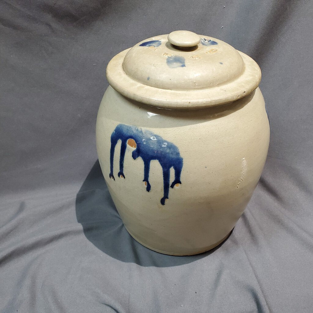 Kimche Jar W Lid, Size: 11"H