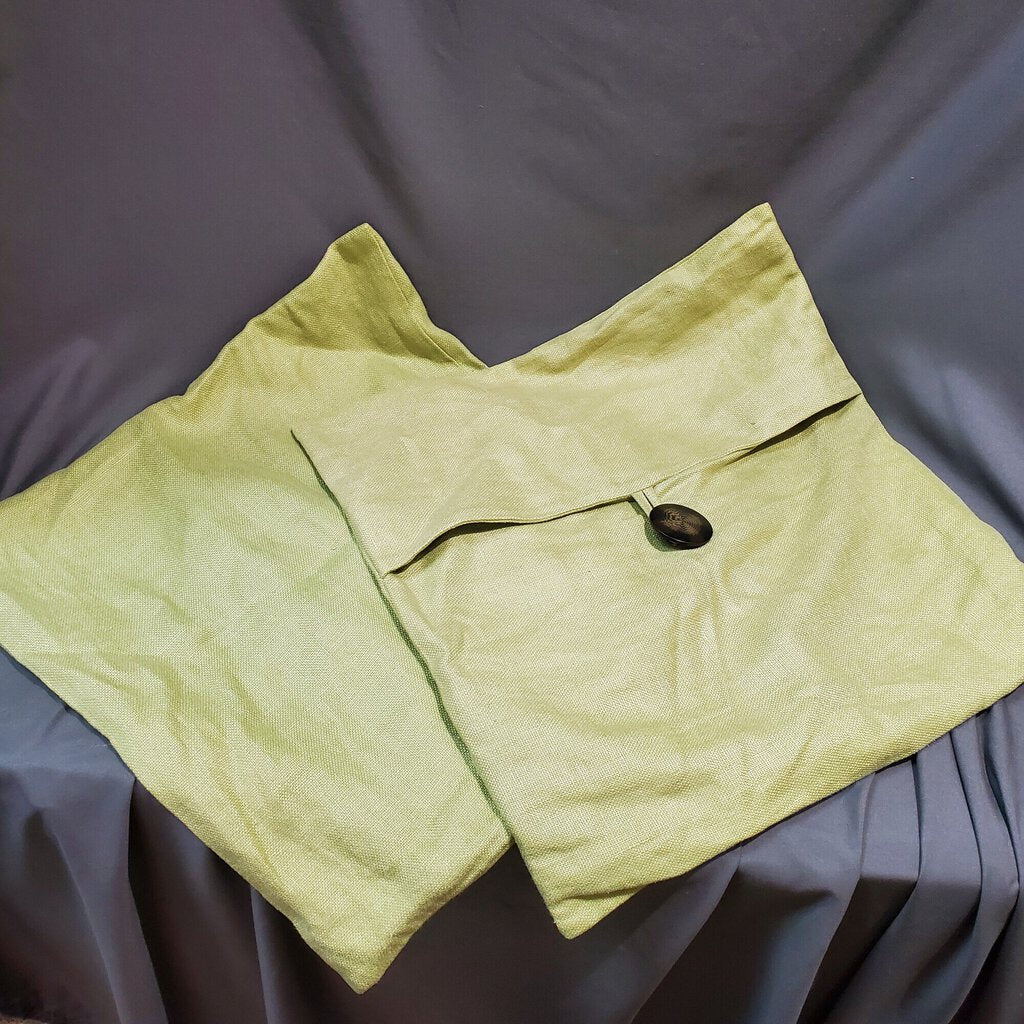 Pair PB Linen Pillowcases, Sage, Size: 18x18