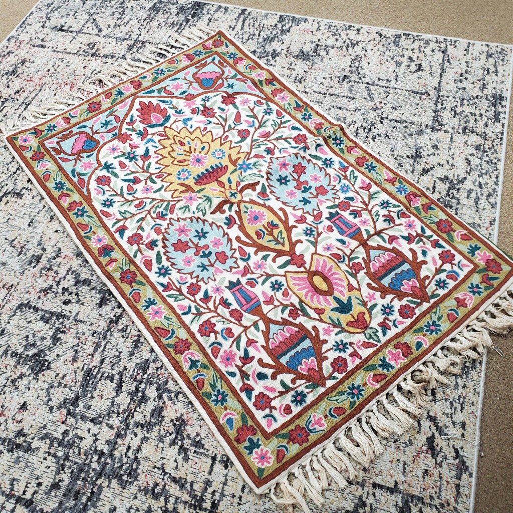 Embroidered Rug, Size: 2.5x4