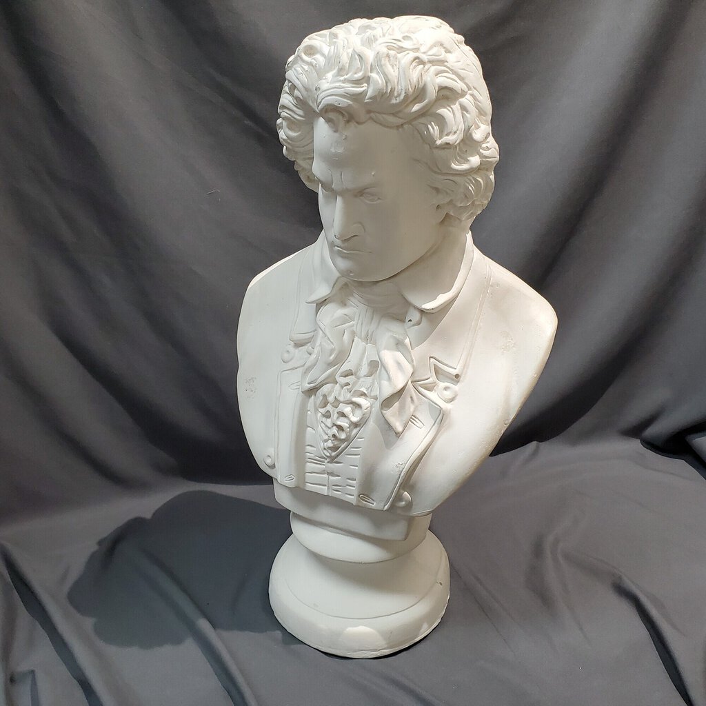 Beethoven Cast Bust, White, Size: 20"H