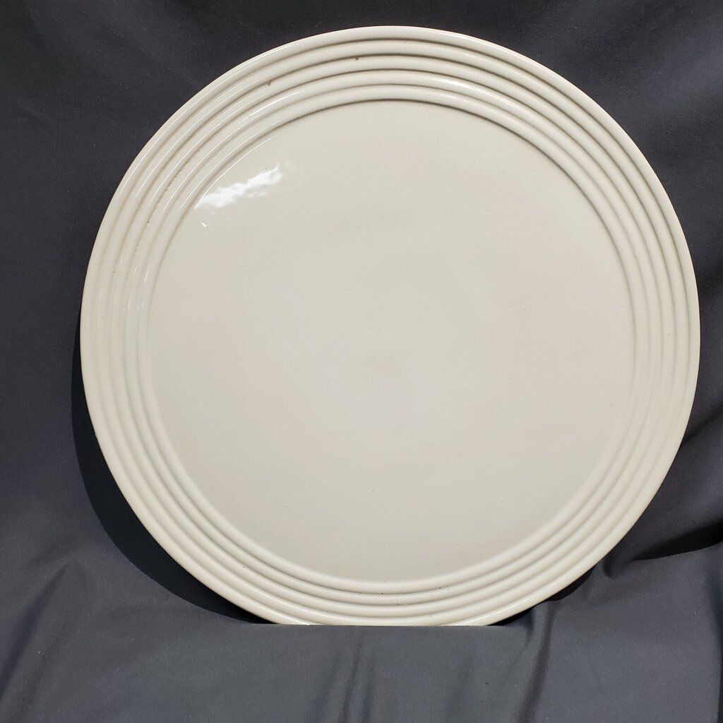 Platter White Stoneware, Size: 15"