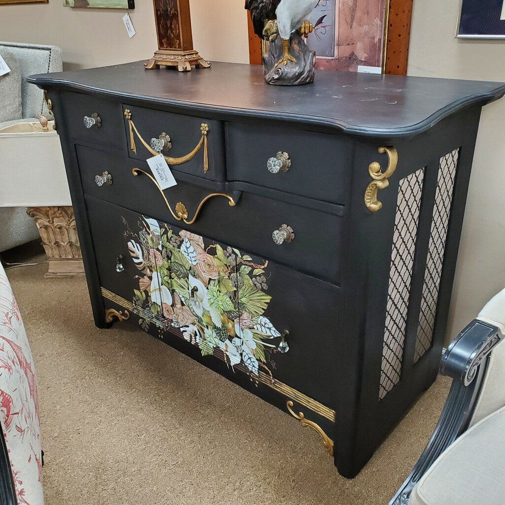 Hand Painted Sideboard, Size: 53x24x38