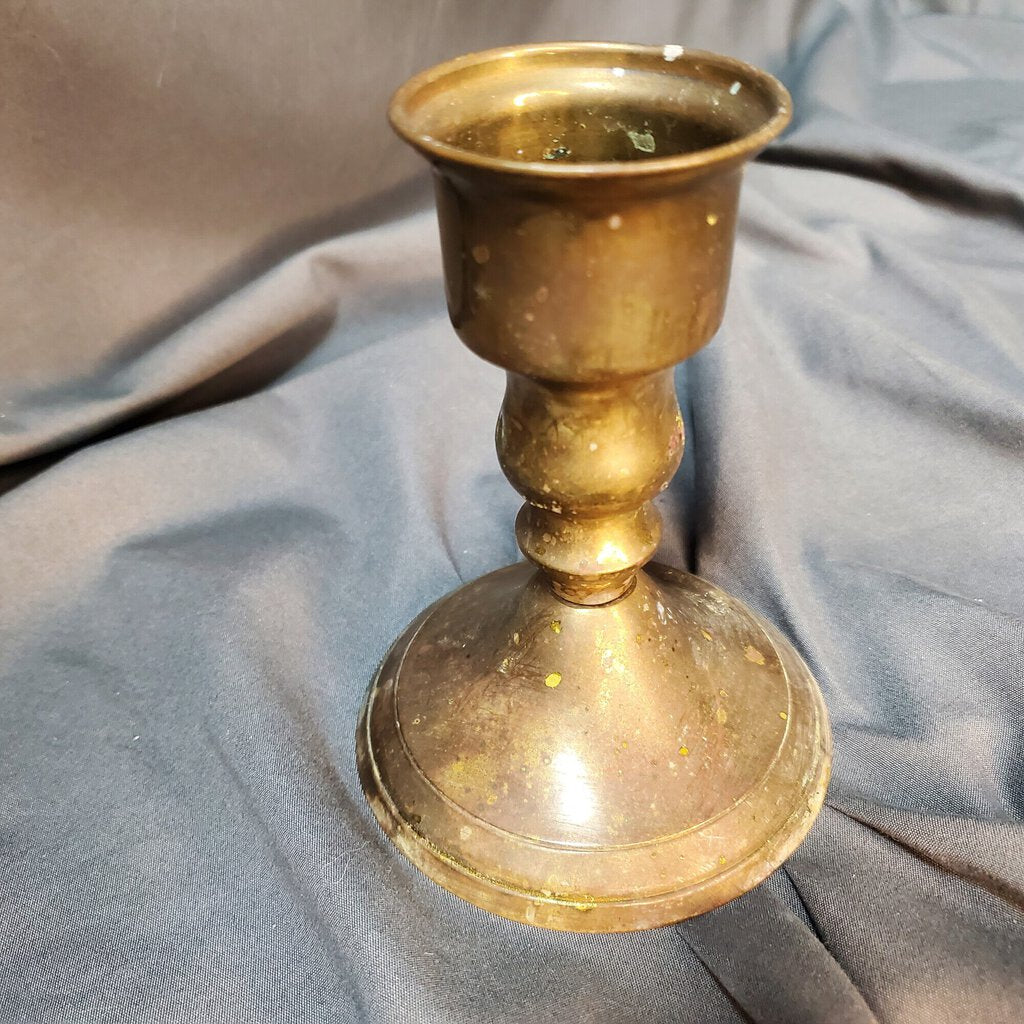Brass Candlestick, Size: 5"H