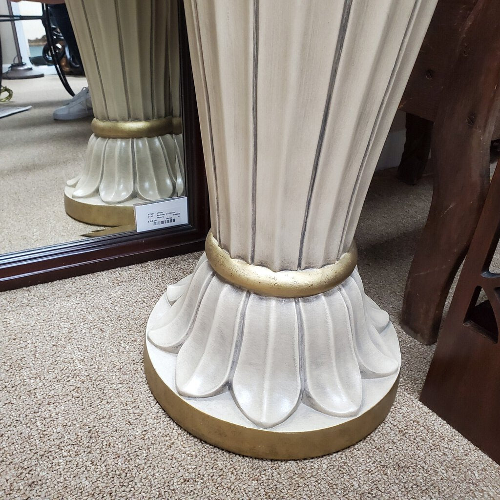 Hand Crafted Floor Lamp, Cream, Size: 61"H