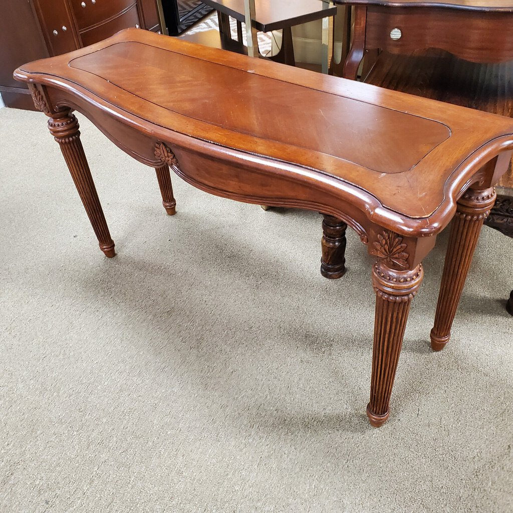 Wood Console Table, Cherry, Size: 52x19x28