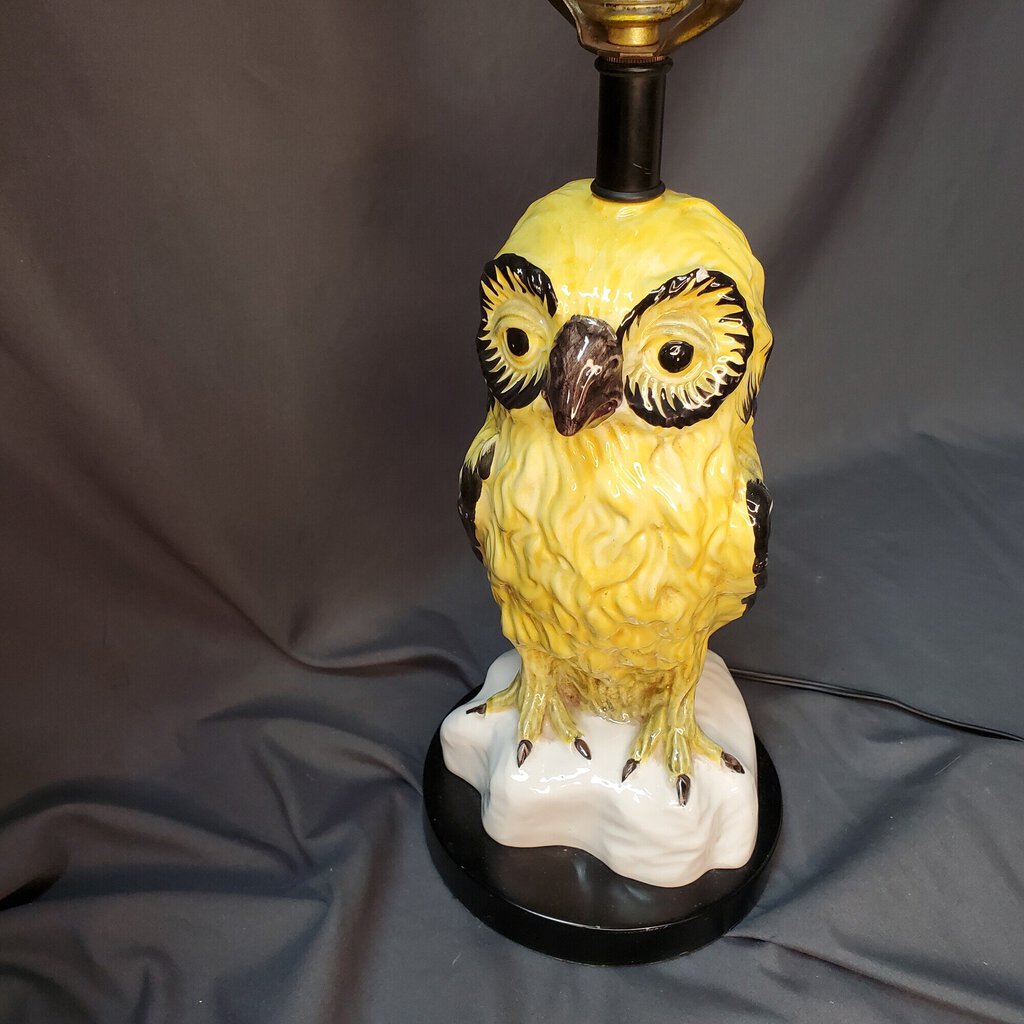 Vintage Owl Lamp No/shade, Size: 22"