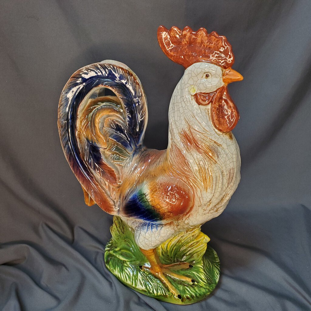 HP Ceramic Rooster, Size: 17"H