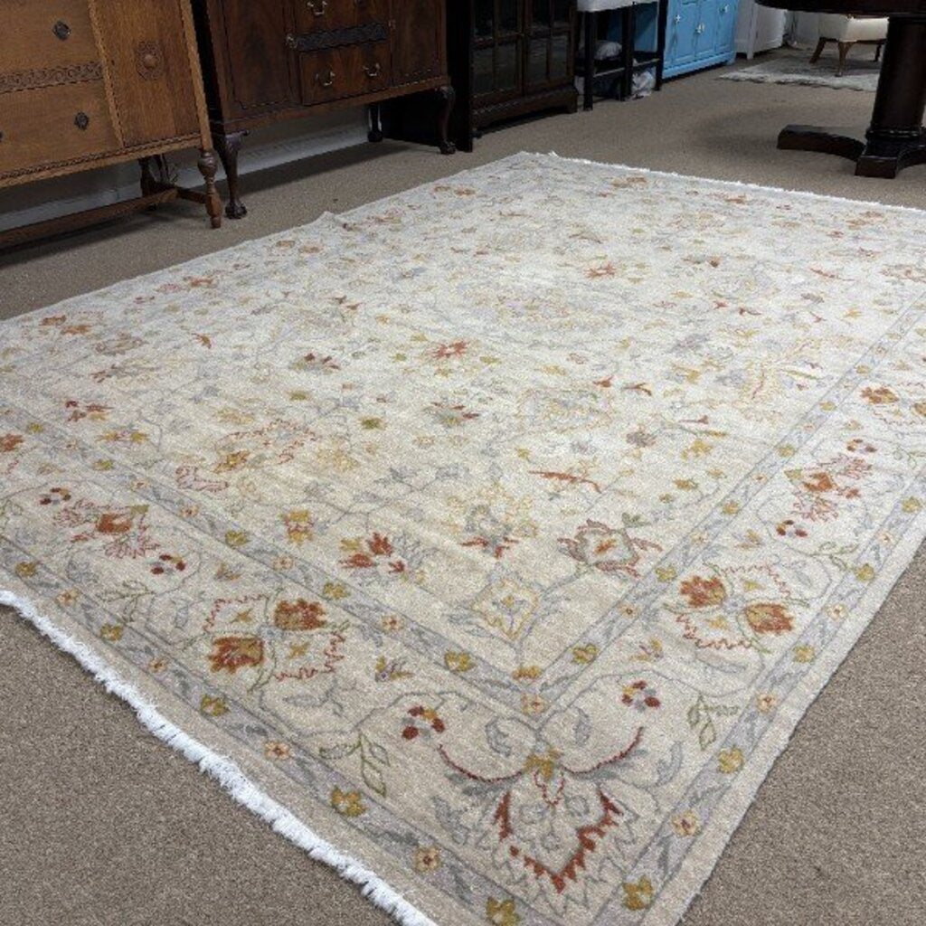 Floral Wool Area Rug