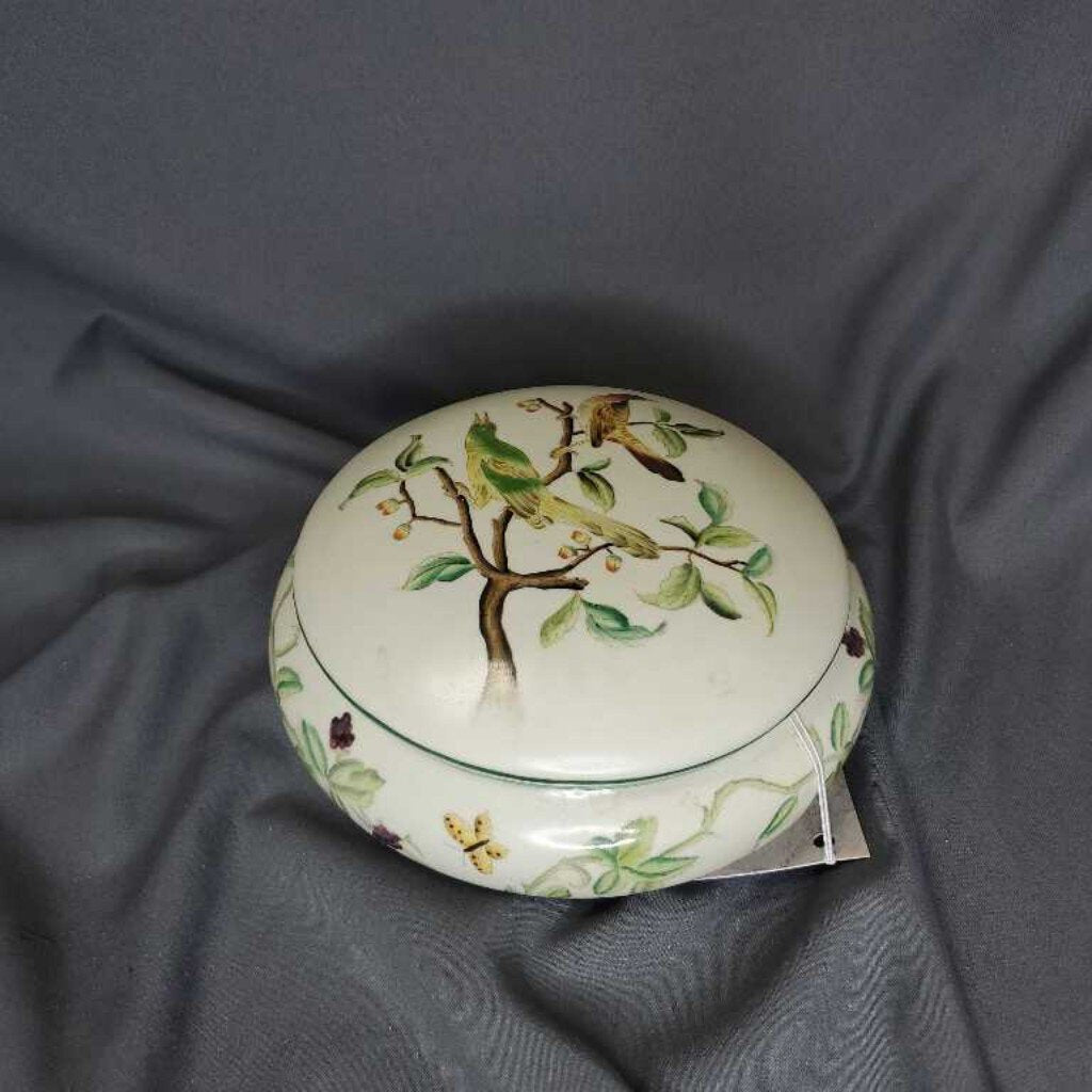 Birds china bowl with lid