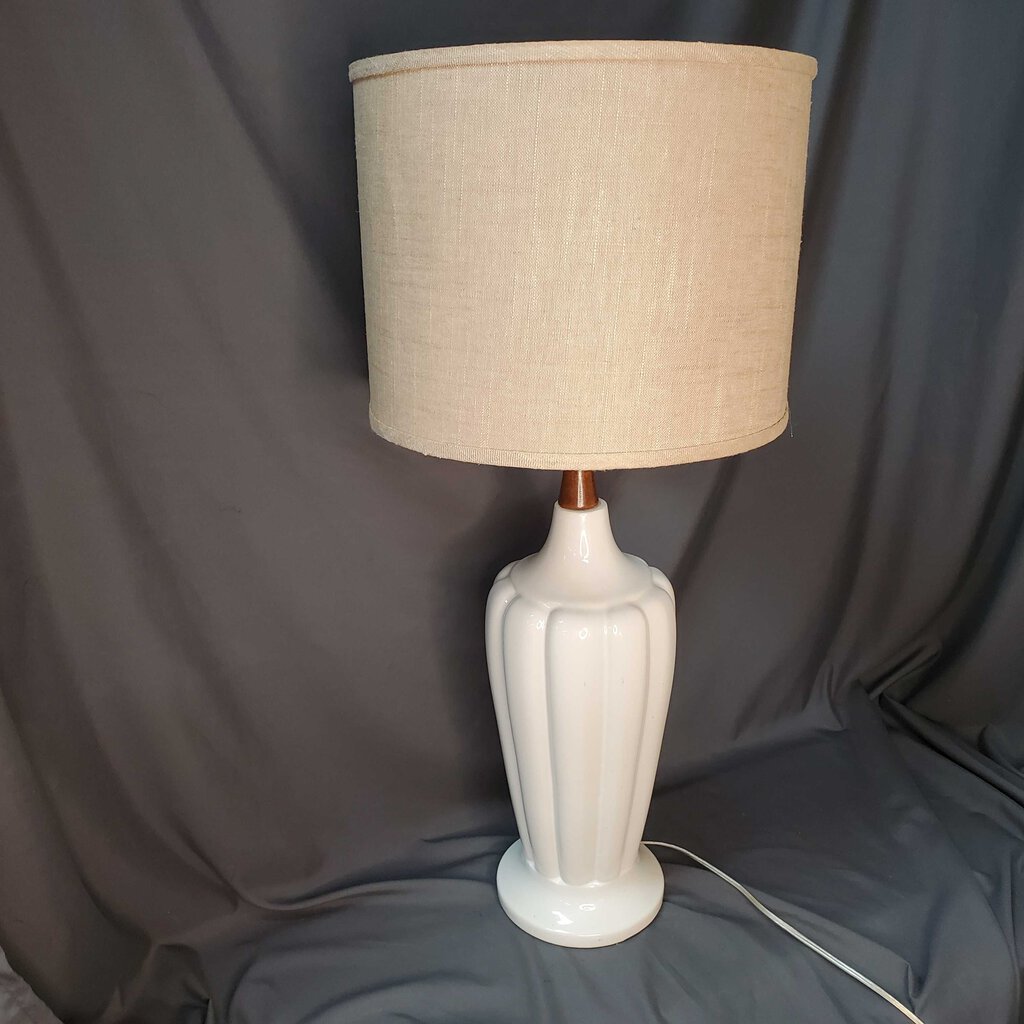Ceramic Lamp with Wood