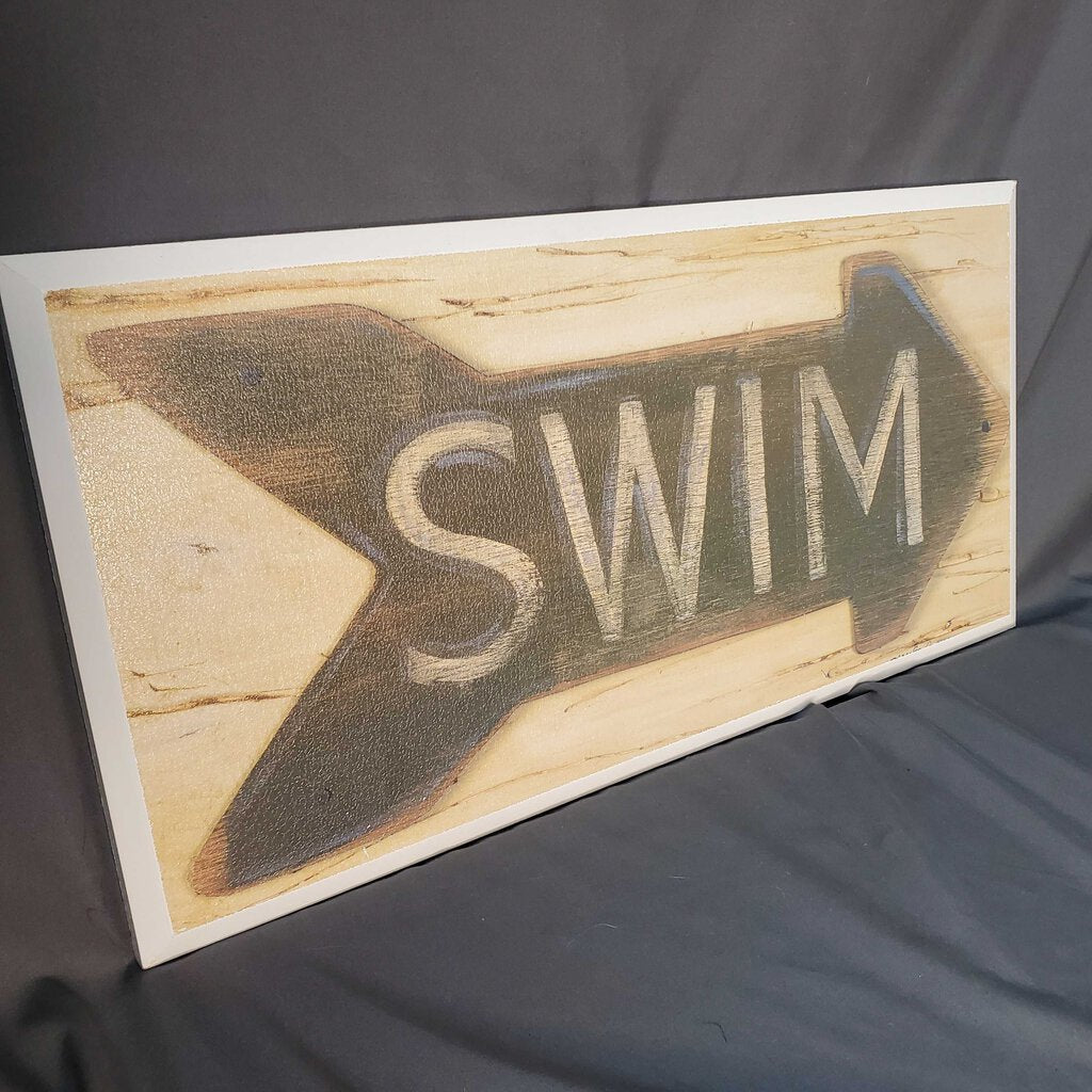 Swim Wood Plaque