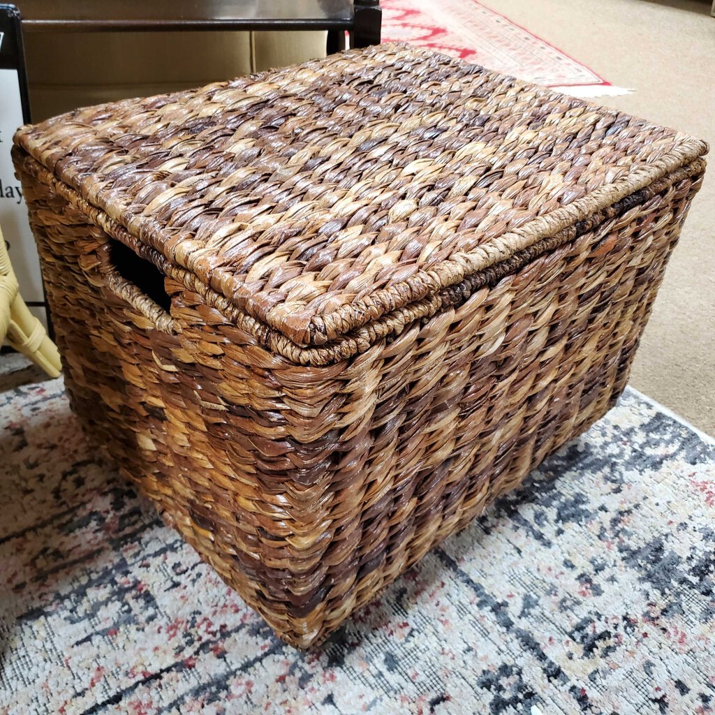 Rattan File Chest on Casters
