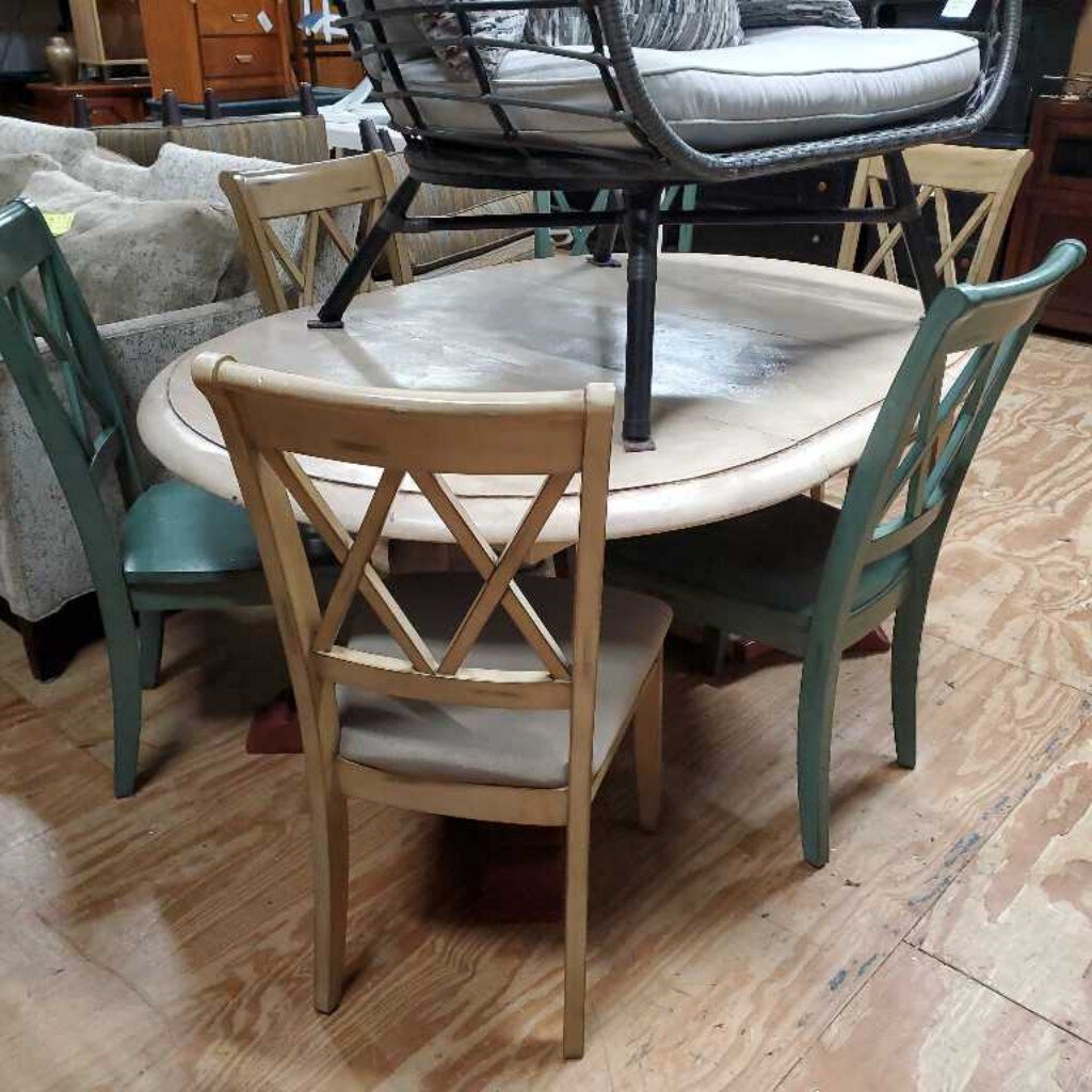 Dining Table + 6 Chairs + 2 Leaves