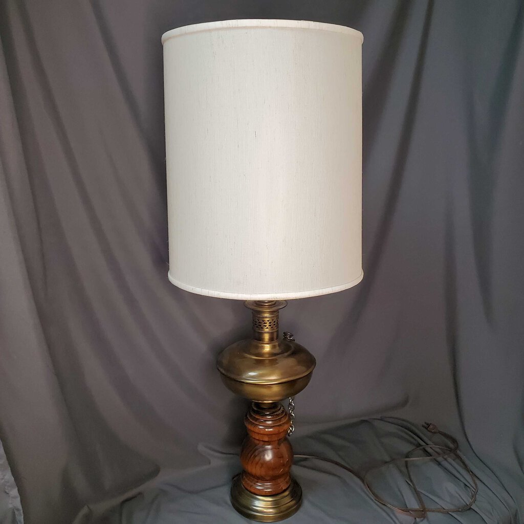 Brass + Wood Lamp