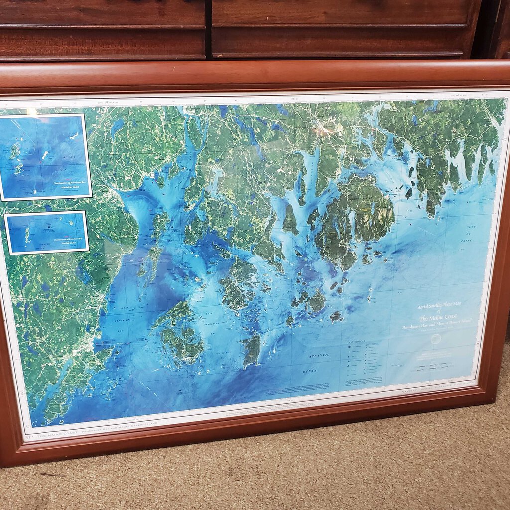 Coast of Maine Framed Map