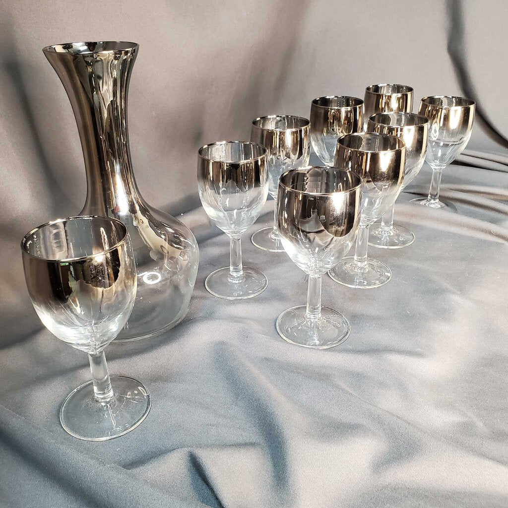 Vintage Glass Set with Decanter