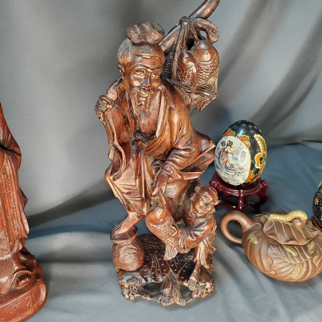 Hand Carved Chinese God of Longevity