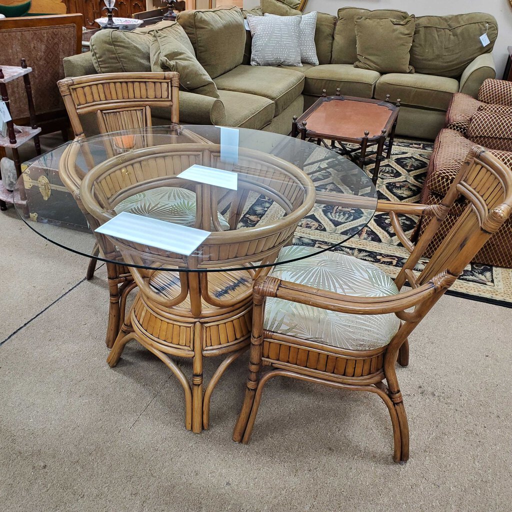 Rattan Table + 2 Chairs