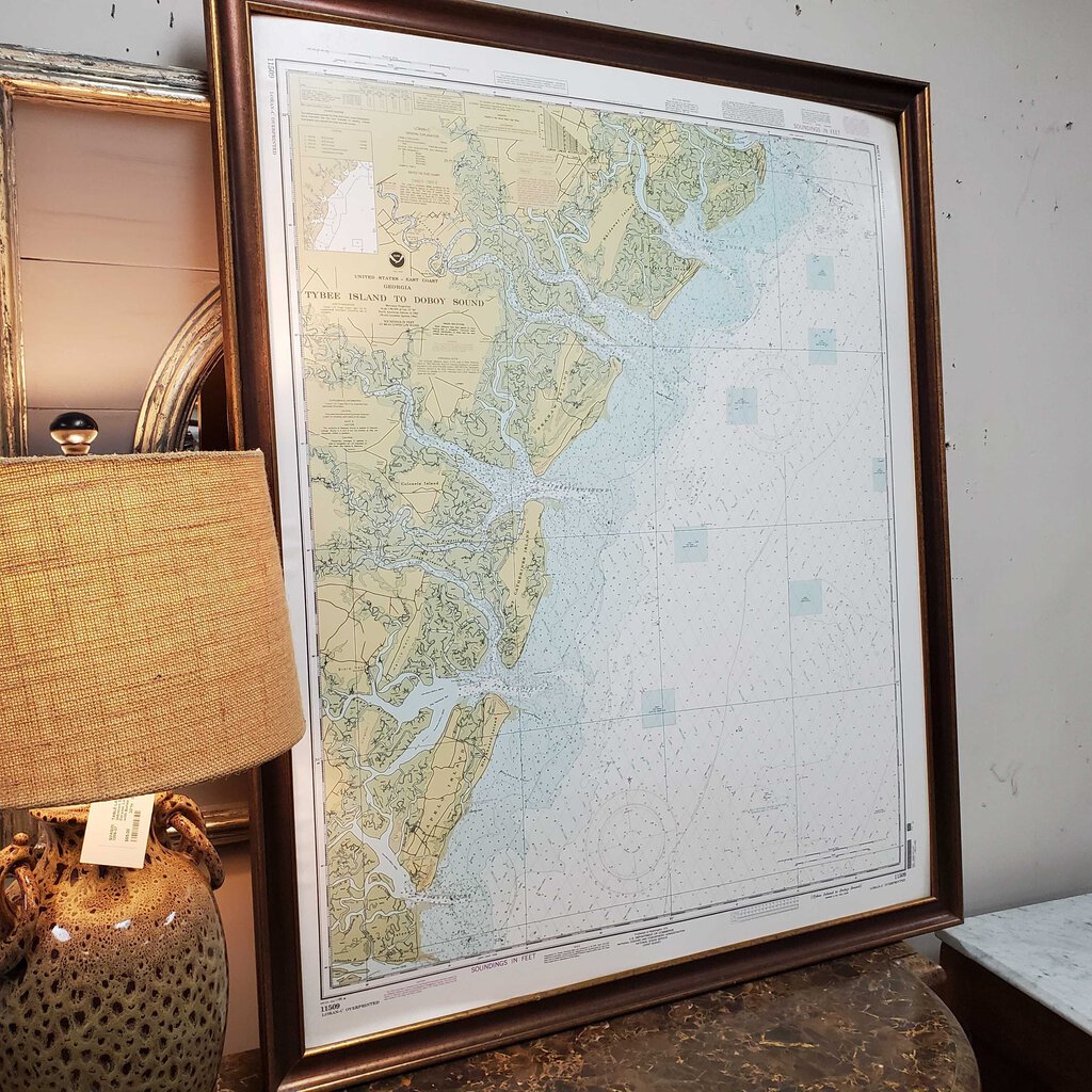 Framed Tybee Map
