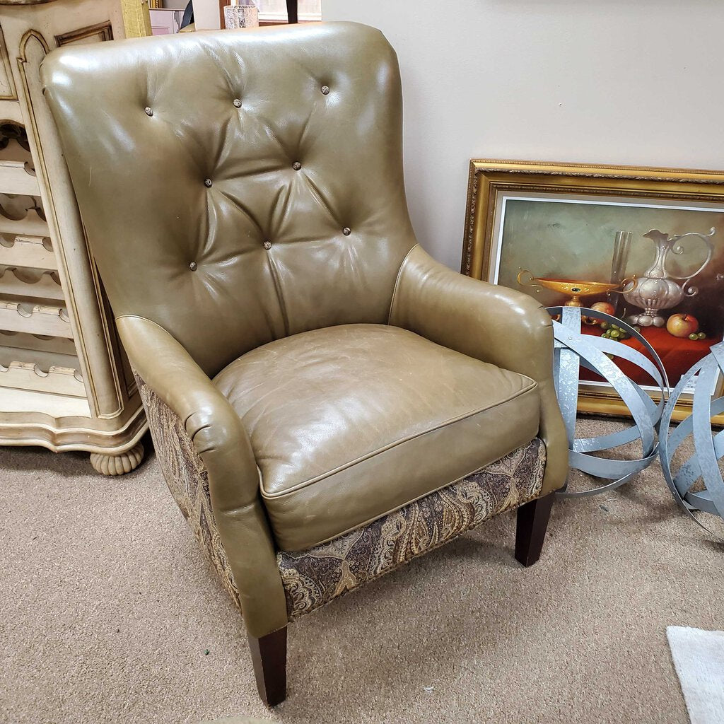 Pair Leather Armchairs
