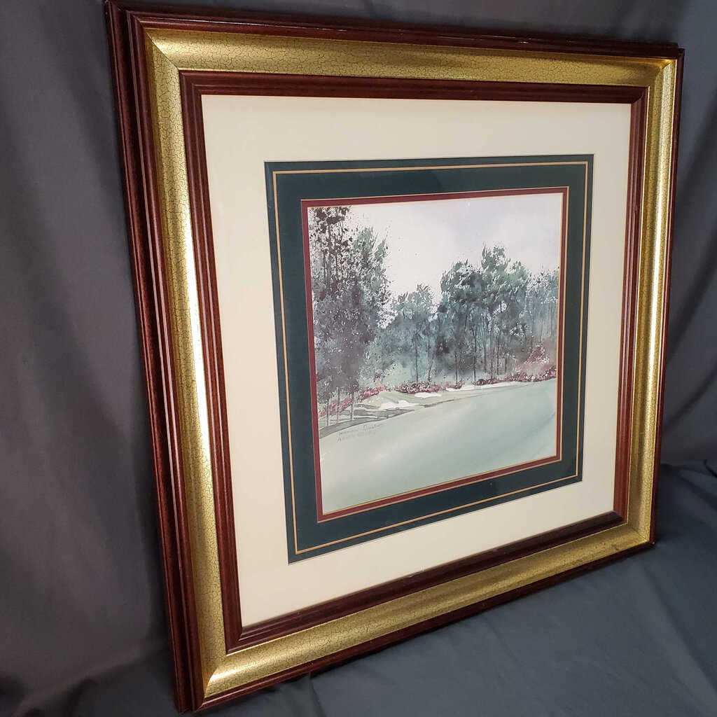 Signed Augusta National Gold Course Print