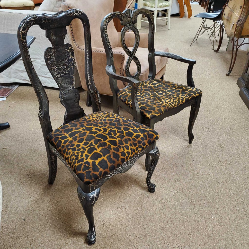 His + Hers Animal Print Chairs