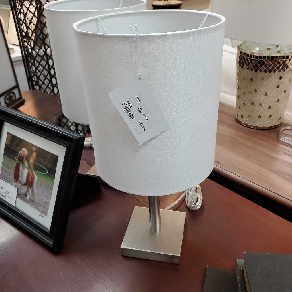 Silver contemp. lamp