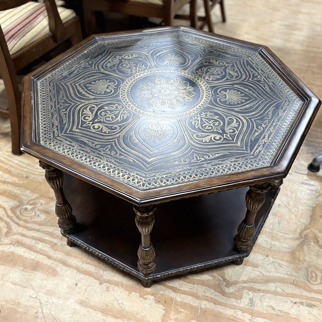 Brass + Wood Cocktail Table
