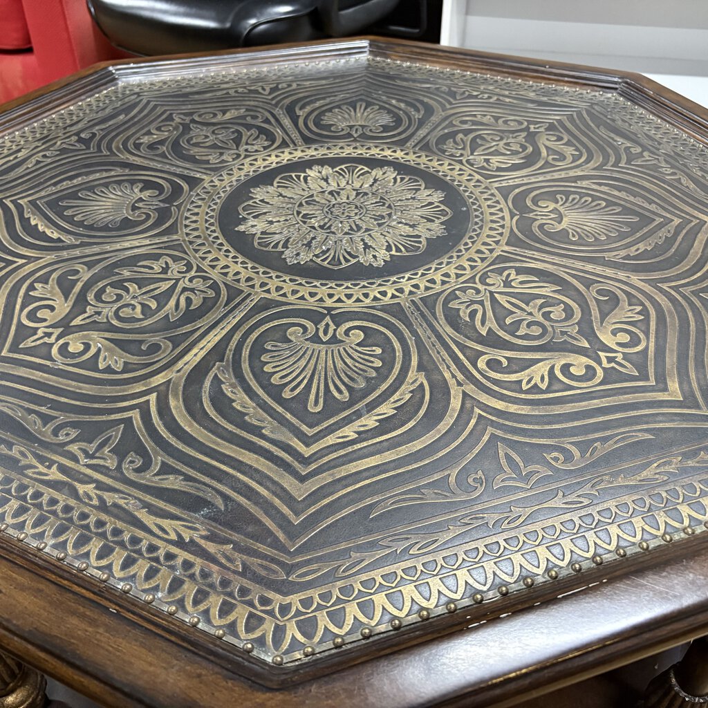 Brass + Wood Cocktail Table