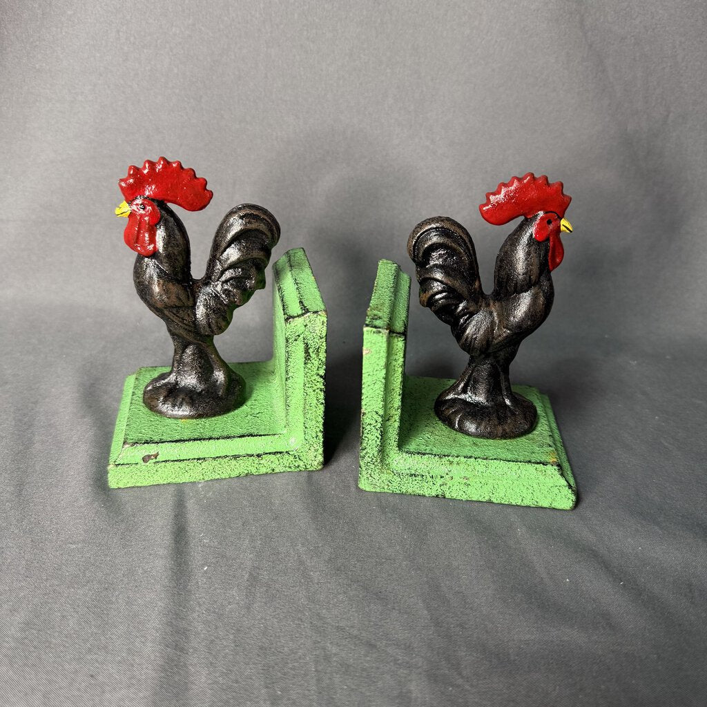 Iron Rooster book ends
