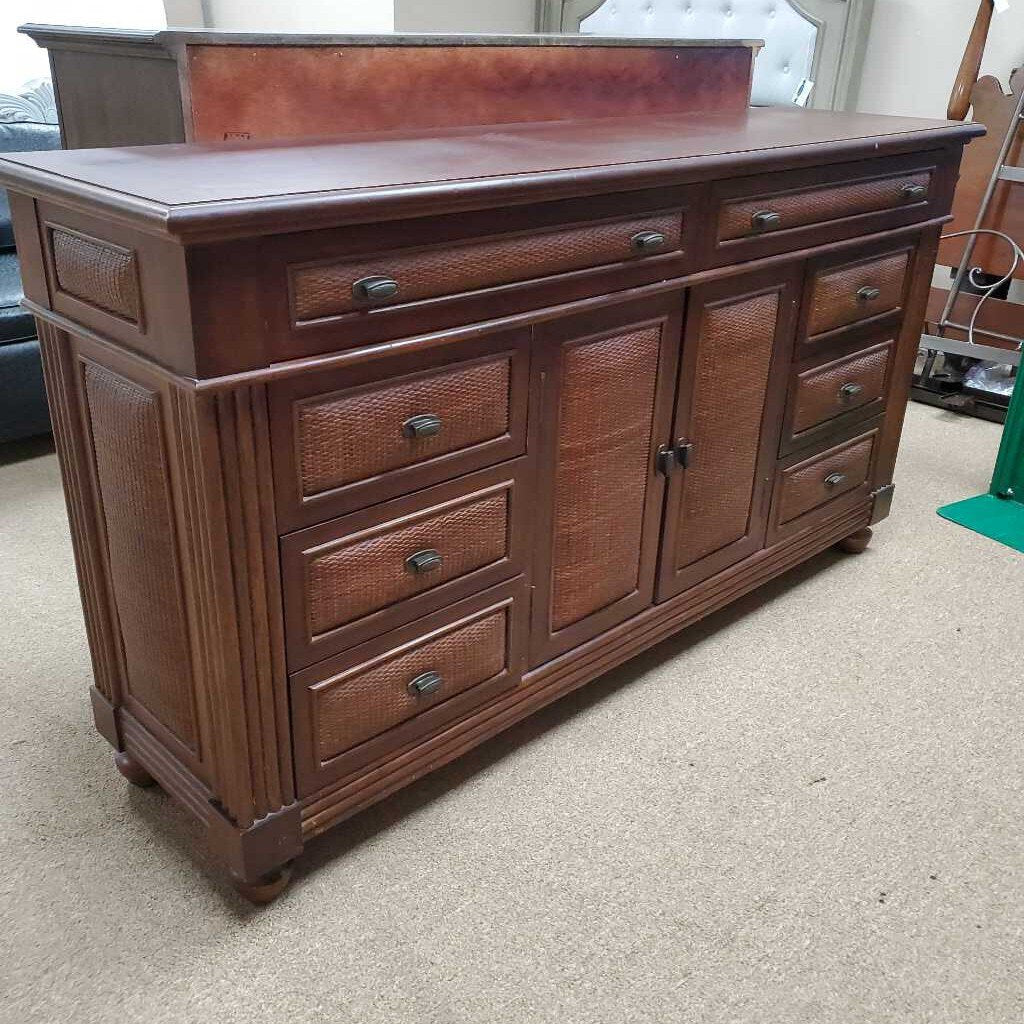Woven detail dresser