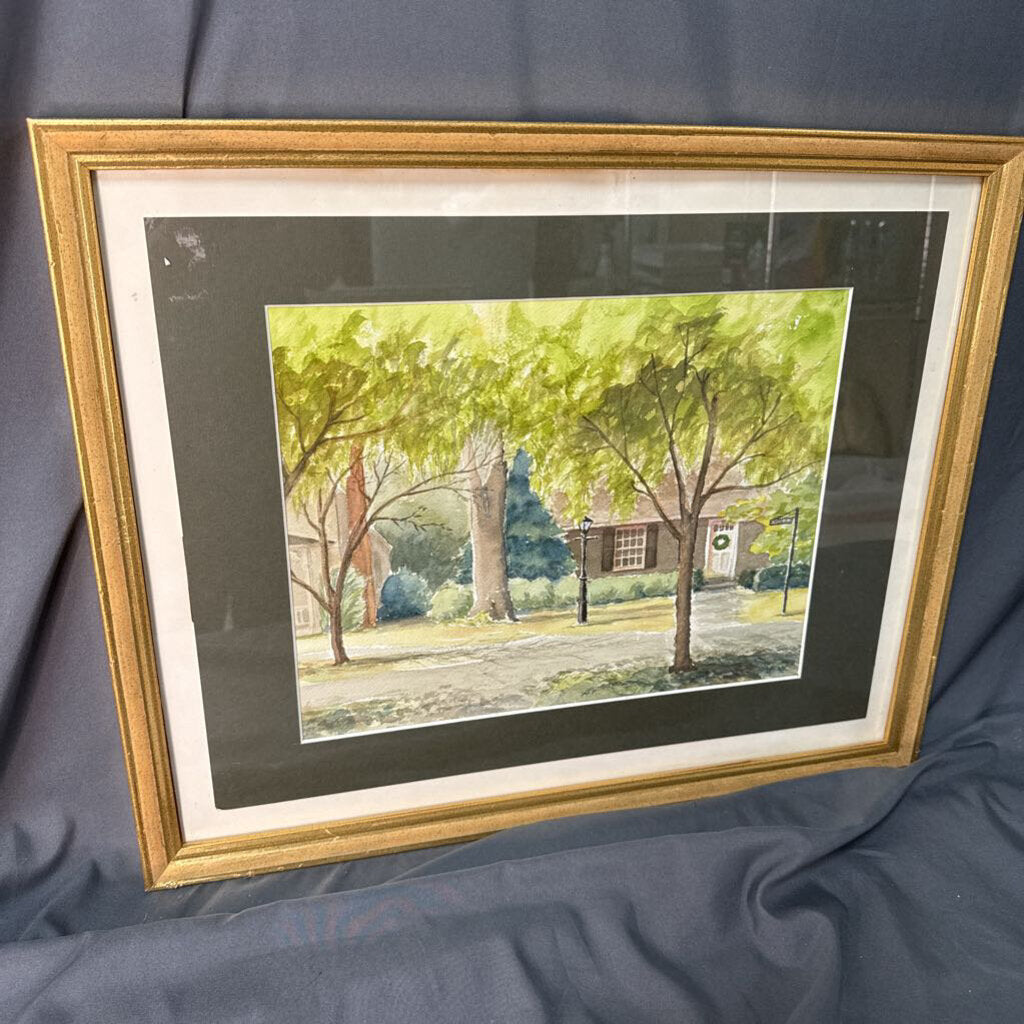 Framed watercolor original