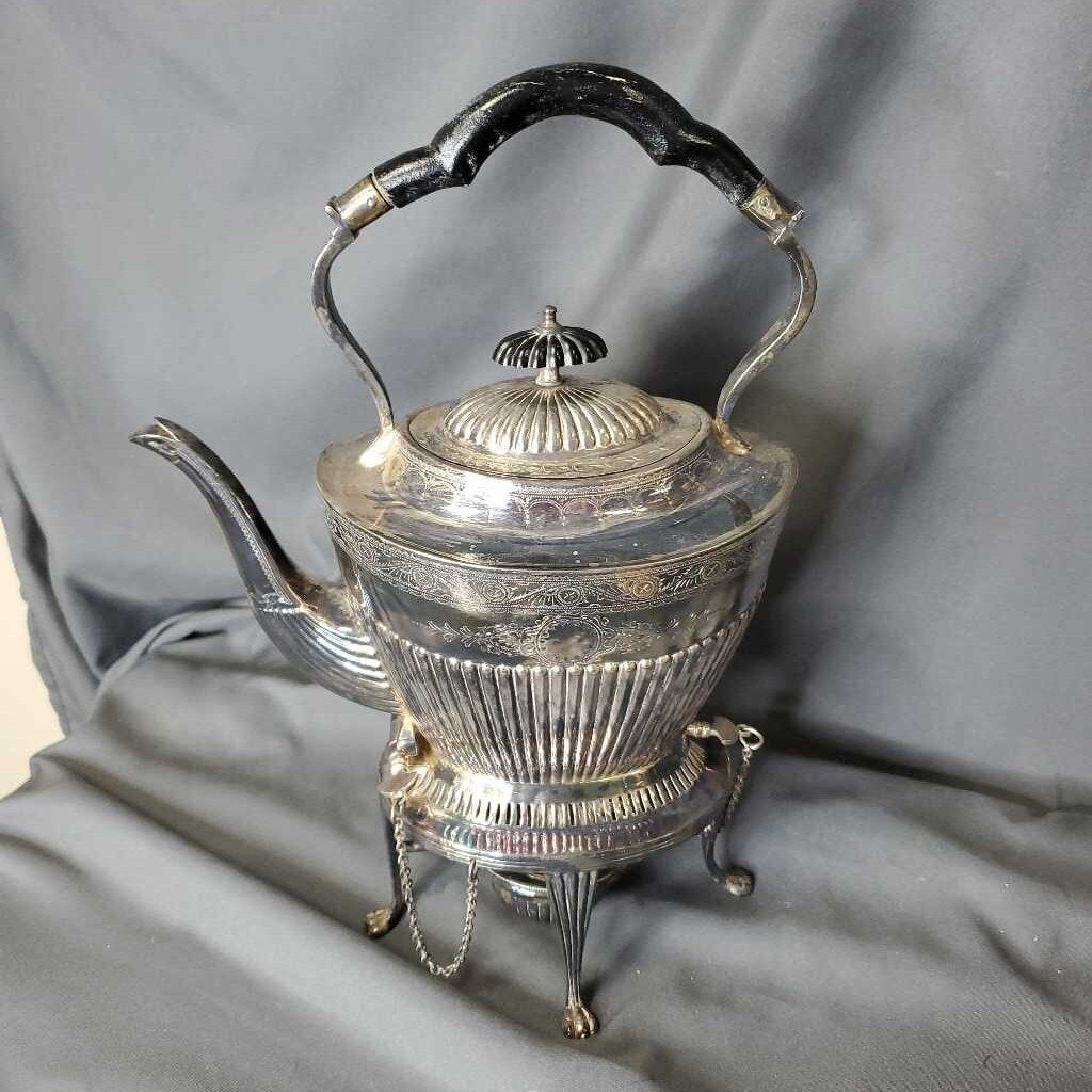 Silver Plated teapot w/burner