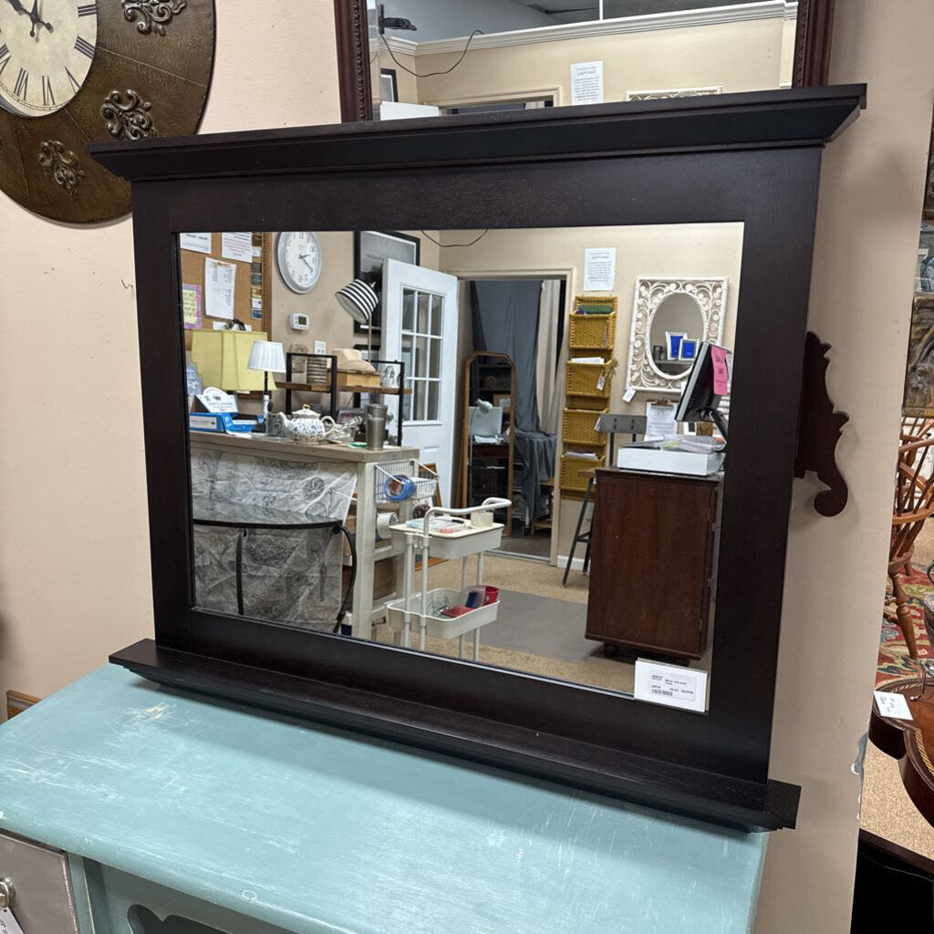 Mirror with black frame