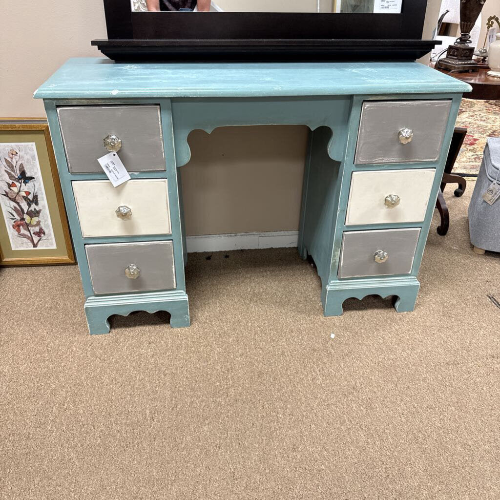 Knee hole desk painted