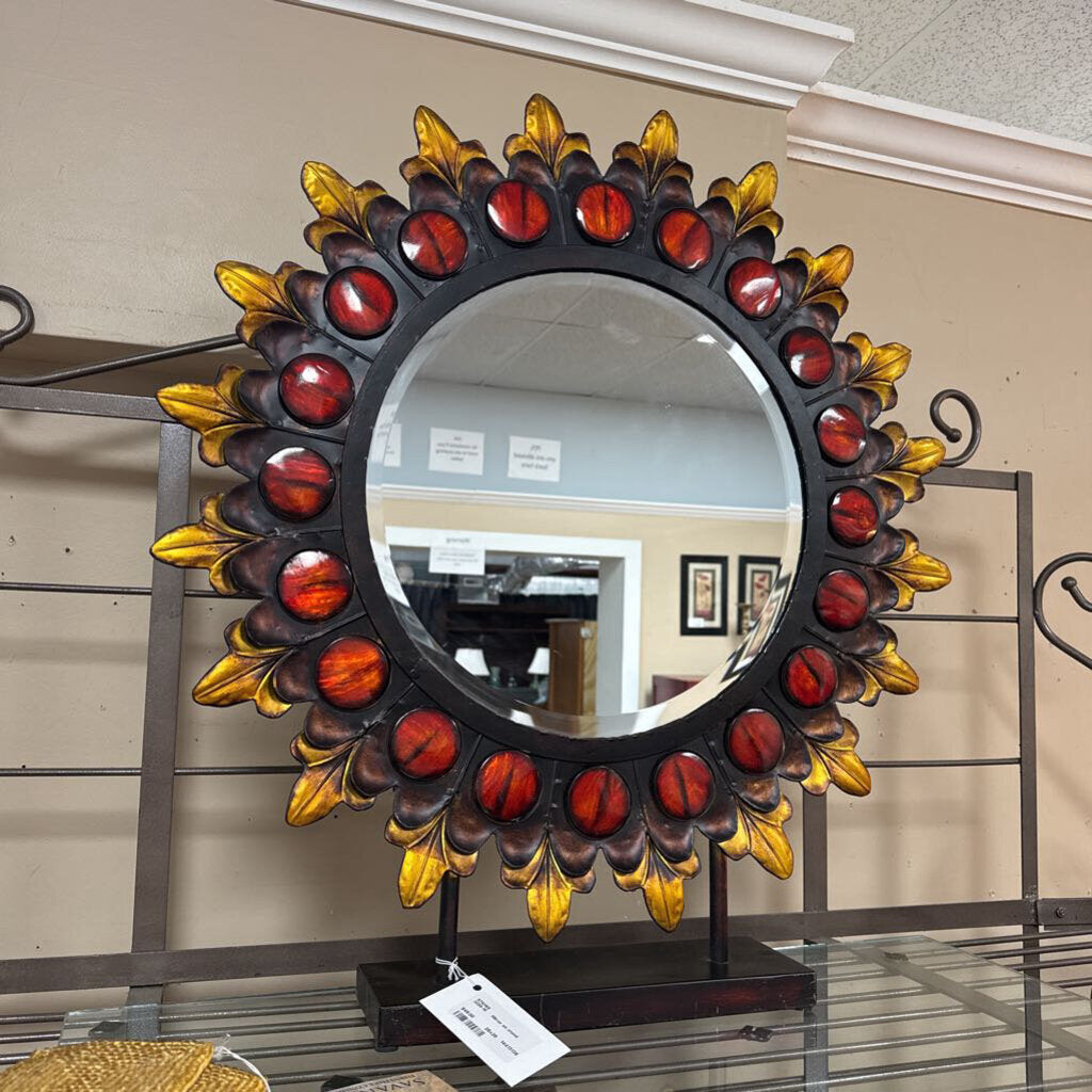 Mirror on stand