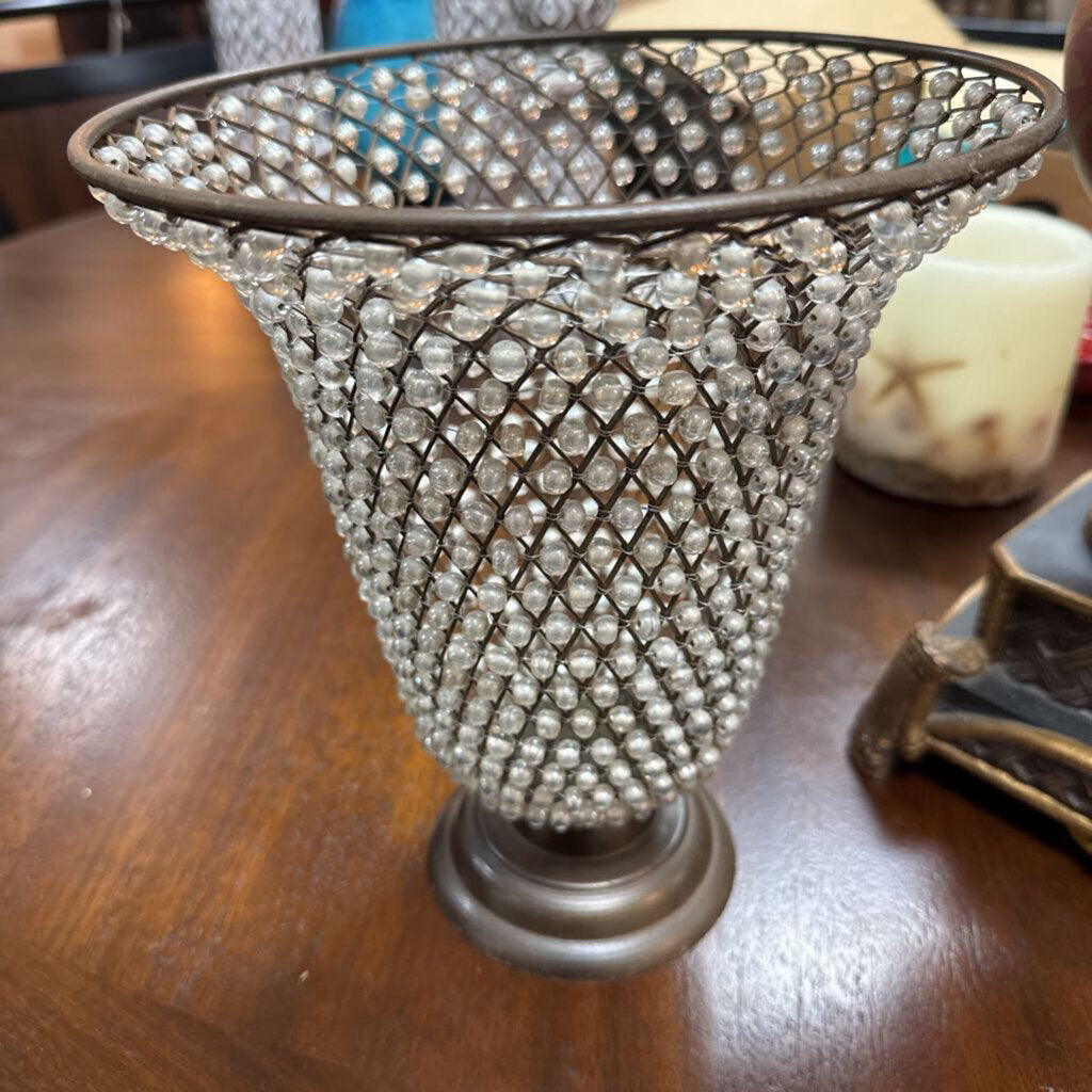 Beaded candle holder