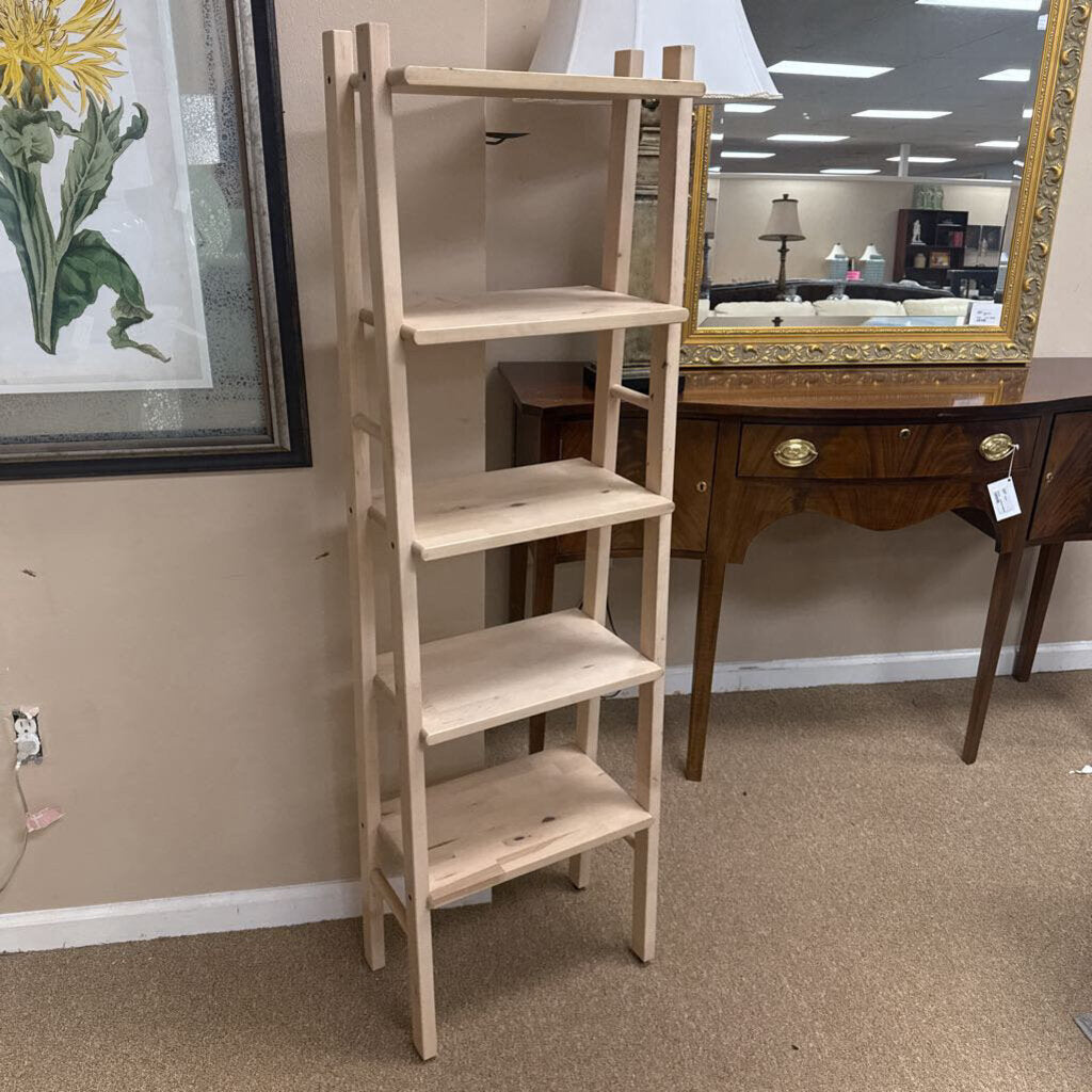 natural wood shelf