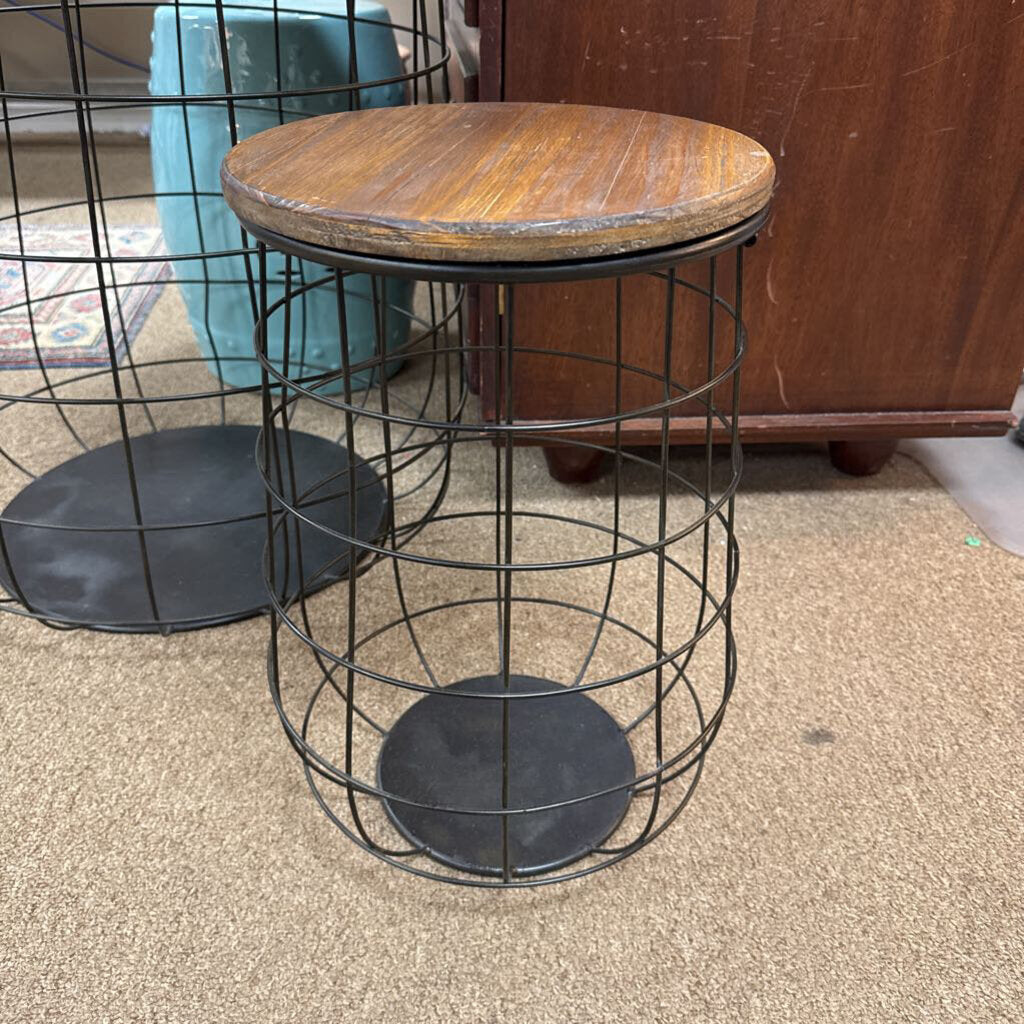 Wood & Metal End Table