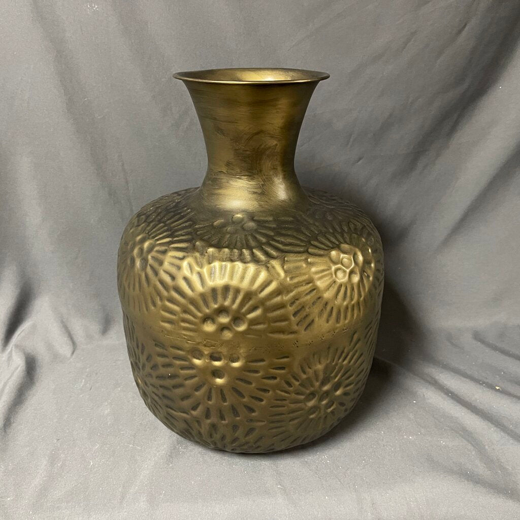 *NEW* Slim Necked Hammered Metal Vase