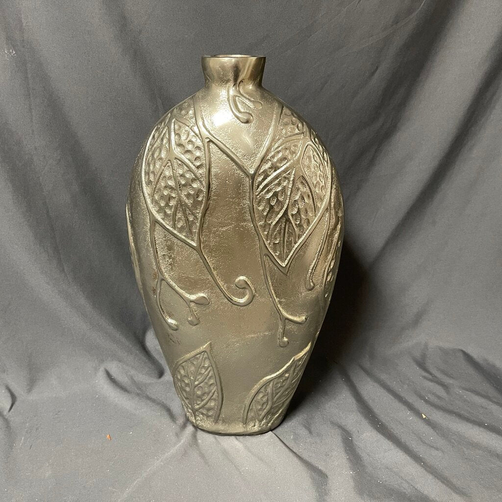 *NEW* Pewter Leaf Jar Vase