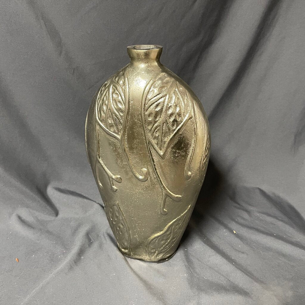 *NEW* Pewter Leaf Jar Vase