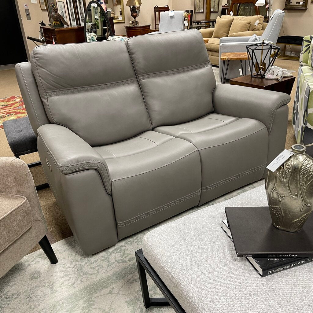 Leather Power Reclining Loveseat