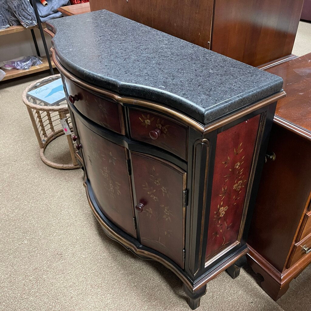 Slate Top Painted Console Cabinet